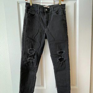 Levi 720 Super Skinny Black Jeans